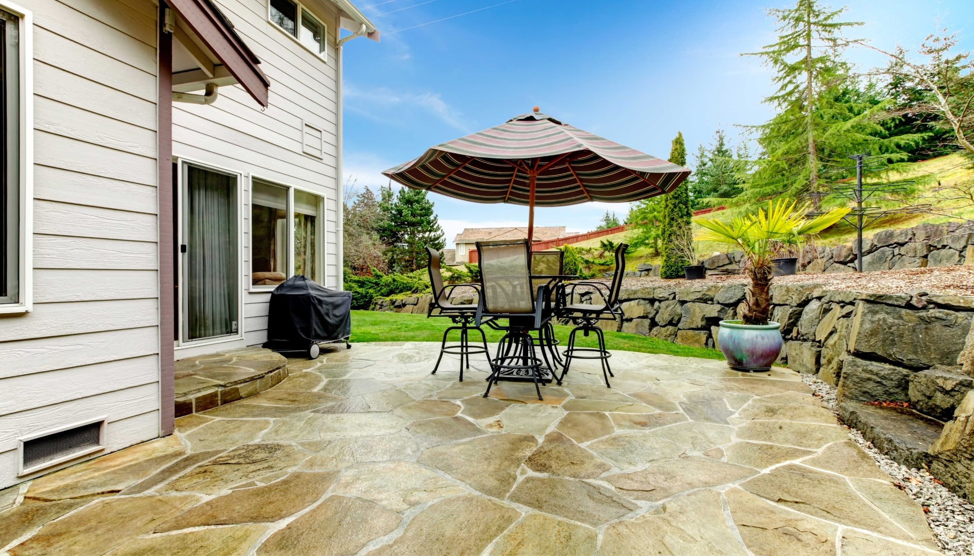 Beautifully Textured and Patterned Concrete Patios in Portland, Oregon area!
